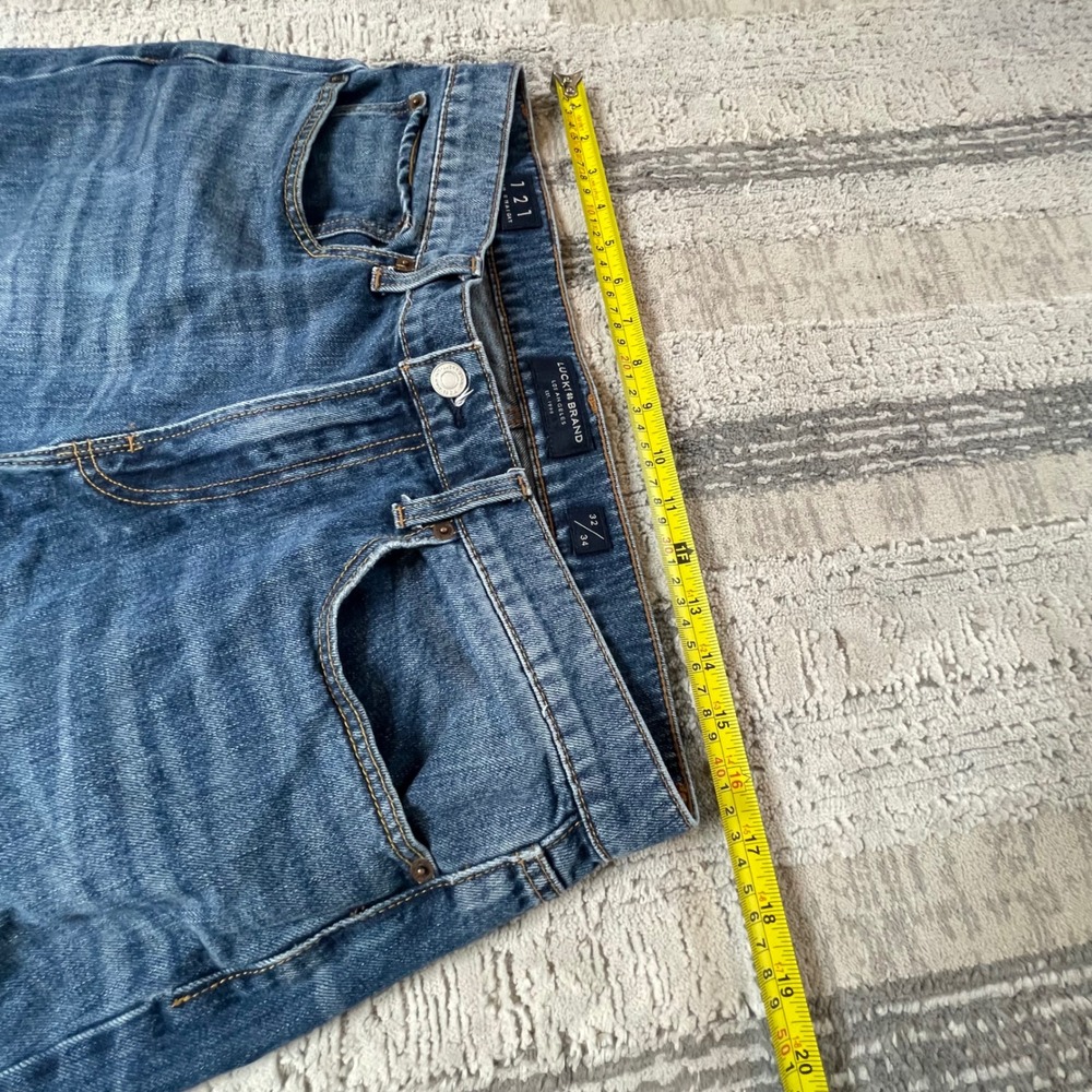 Lucky Brand Men’s Slim Straight Jeans - Blue Denim - Picture 10 of 13